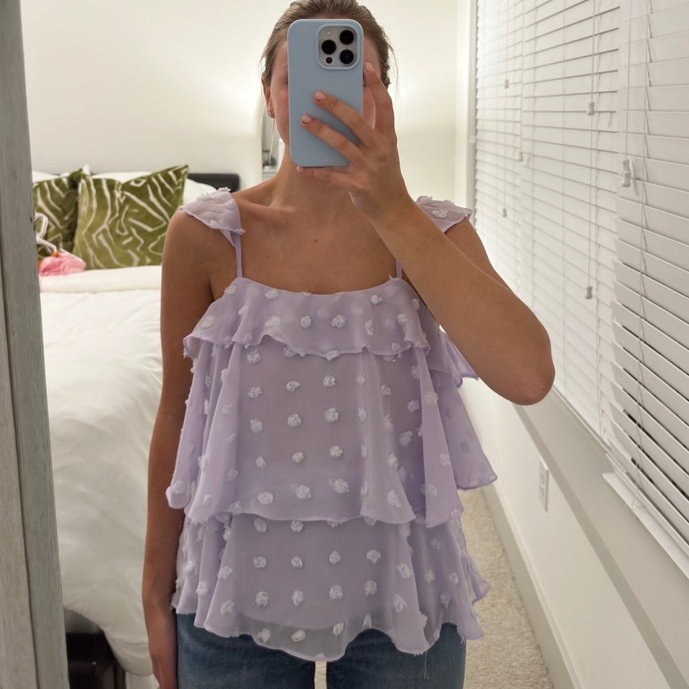 Light Purple Dotted Tank